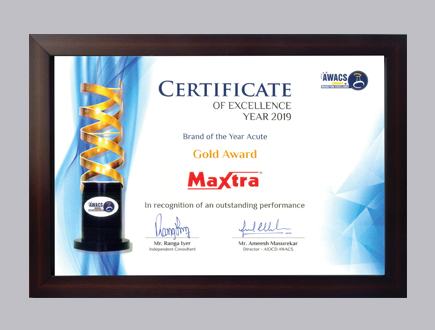 Gold Award for Maxtra