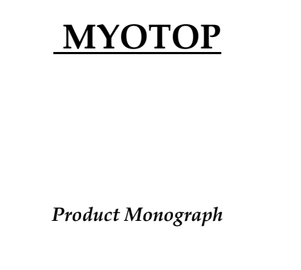 Myotop_product_monograph