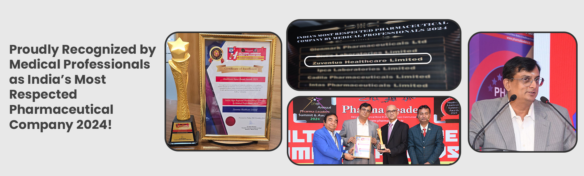 Zuventus Won the Most Respected Pharmaceutical Company by Medical Professionals 2024 Award