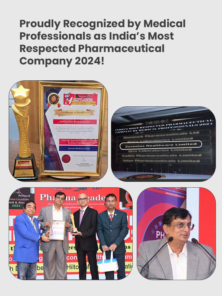 Zuventus Won the Most Respected Pharmaceutical Company by Medical Professionals 2024 Award