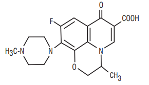 C tax OF Structural formula for Ofloxacin 7.0 image